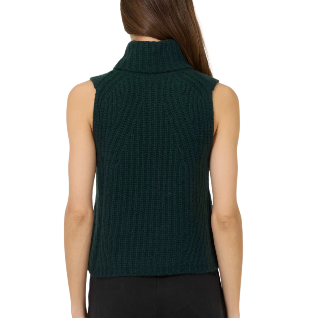 Polly Cashmere Vest in Everglade