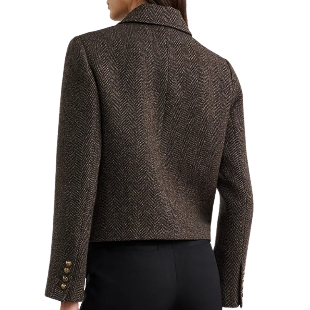 Paola Jacket in Bark Herringbone