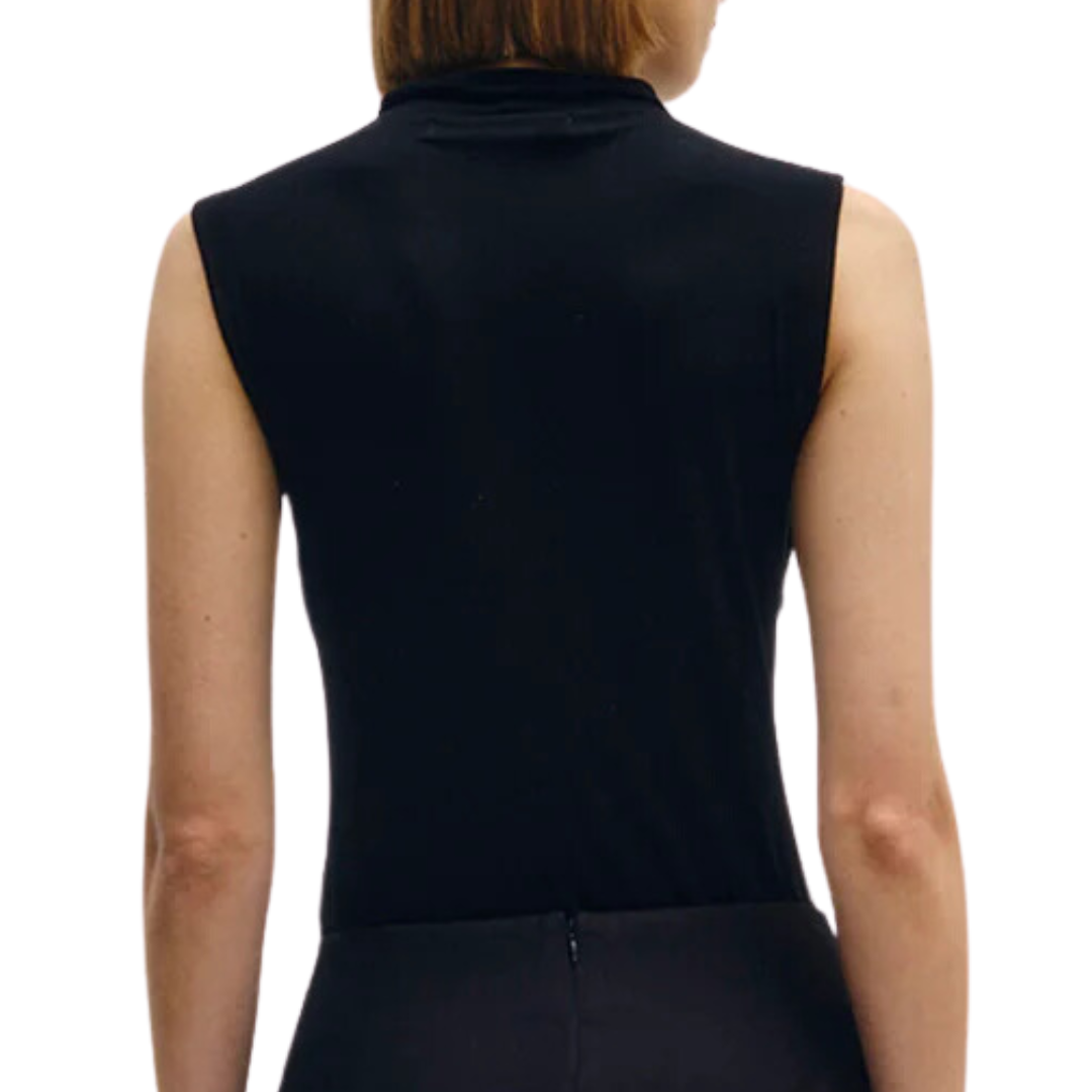 Sleeveless Twist Top in Black