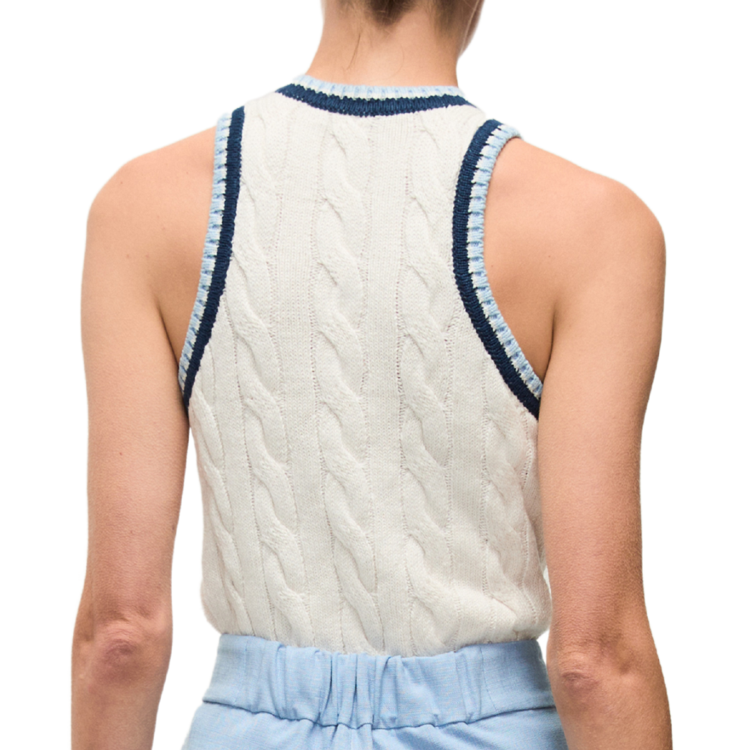 Jerrel Knit Tank in Off White