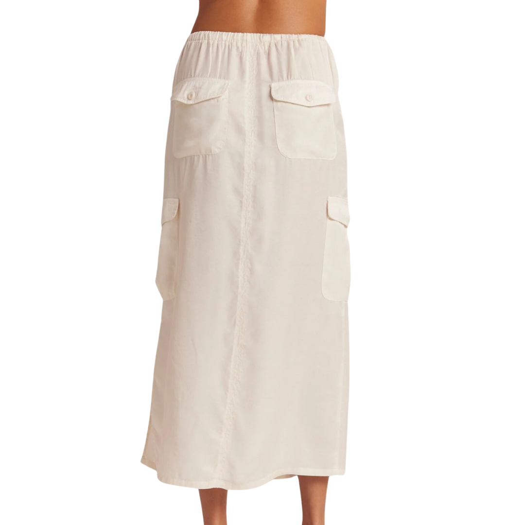 Goldie Bellow Pocket Cargo Skirt in Oasis Sand