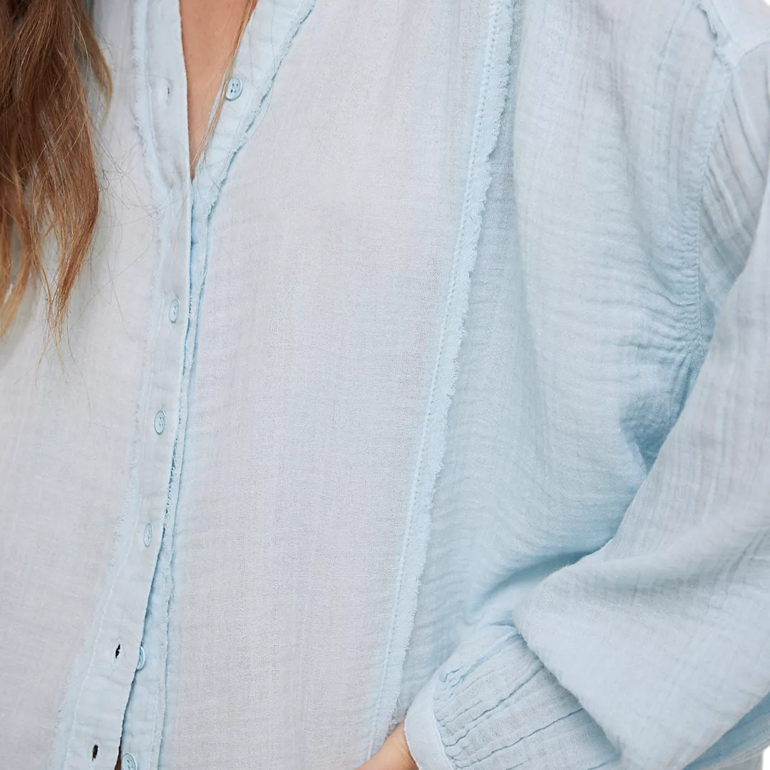 We The Free Valley Double Cloth Shirt in Ice Water