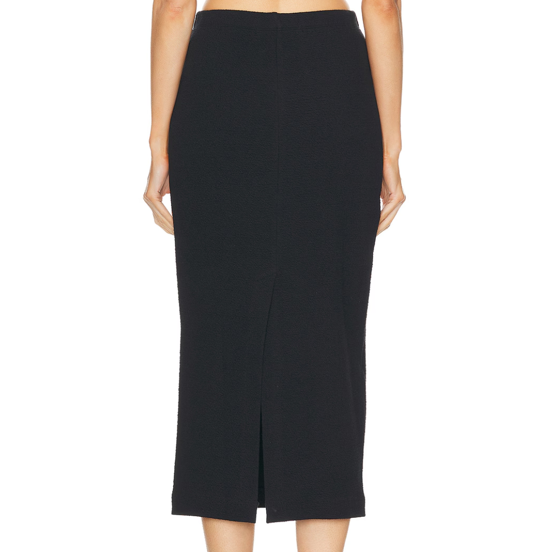 Textured Jacquard Skirt in Black