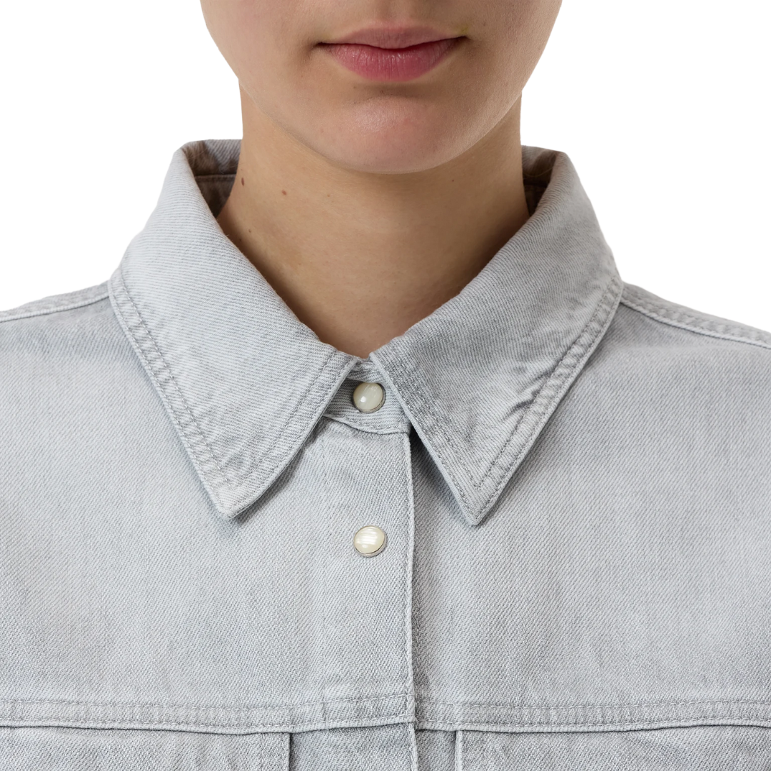 Denim Shirt in Light Grey