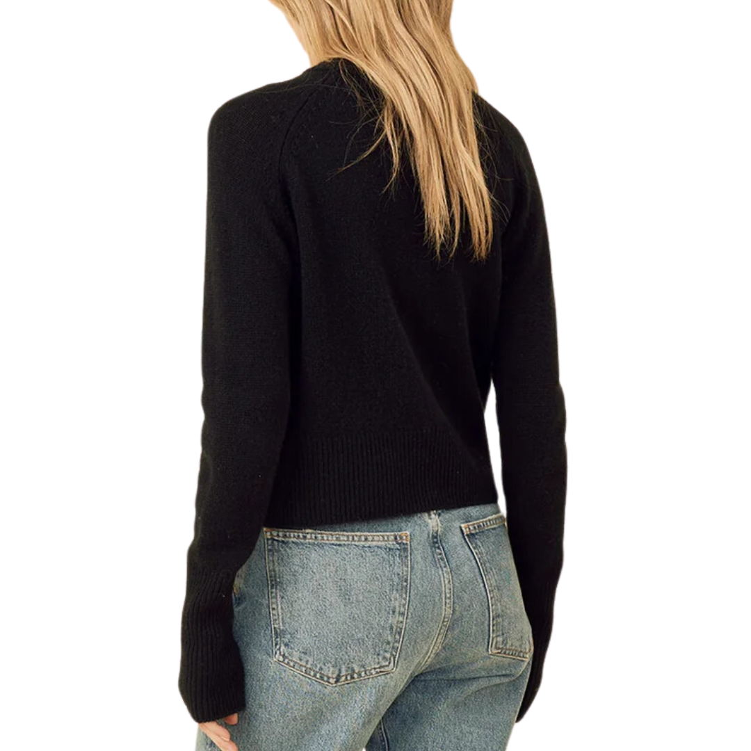 Blakely Cashmere Crewneck in Black