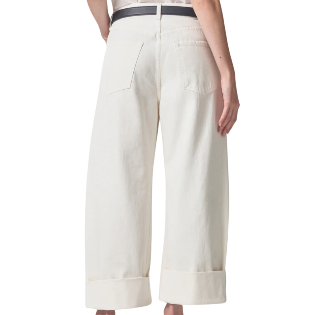 Ayla Baggy Cuffed Crop in Pashmina