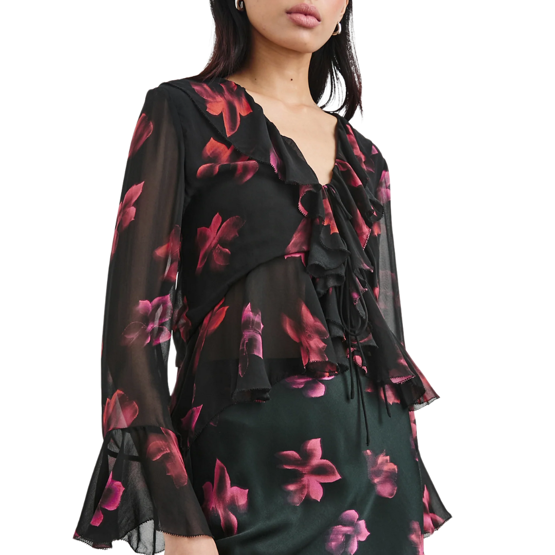 Nicoletta Top in Dark Azalea