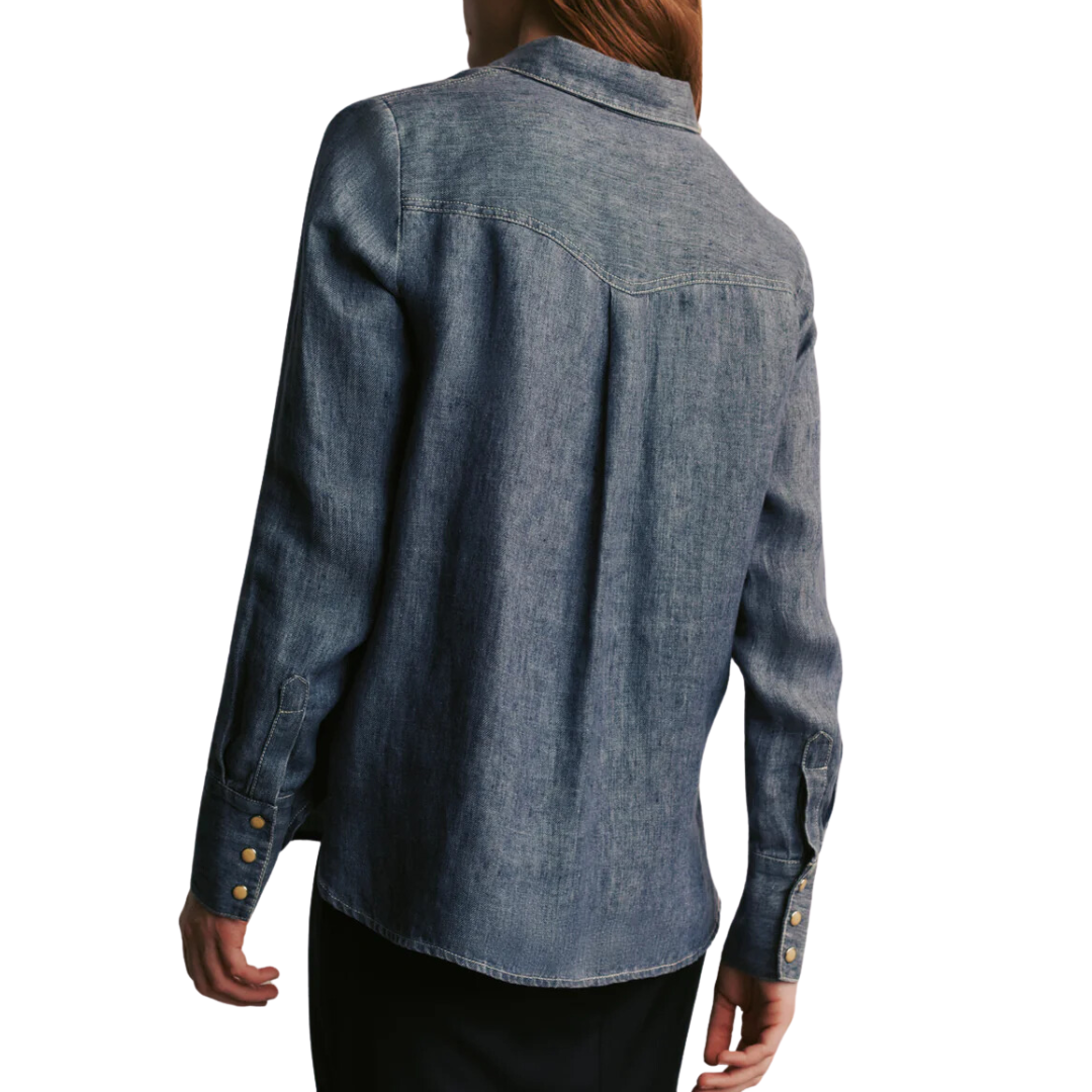 Rancher’s Daughter Shirt in Medium Indigo