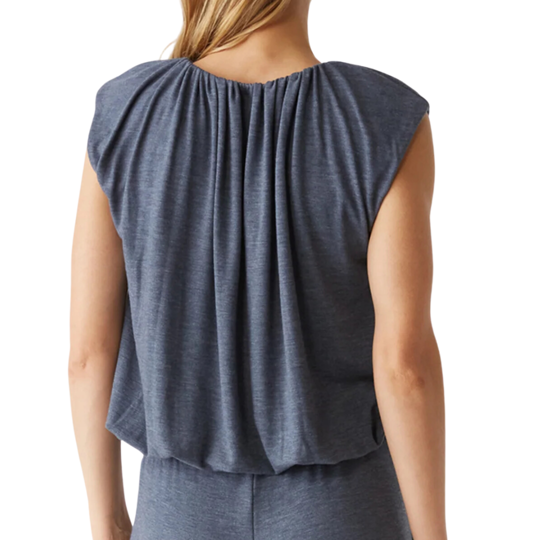 Cindy Bubble Top in Heather Nocturnal