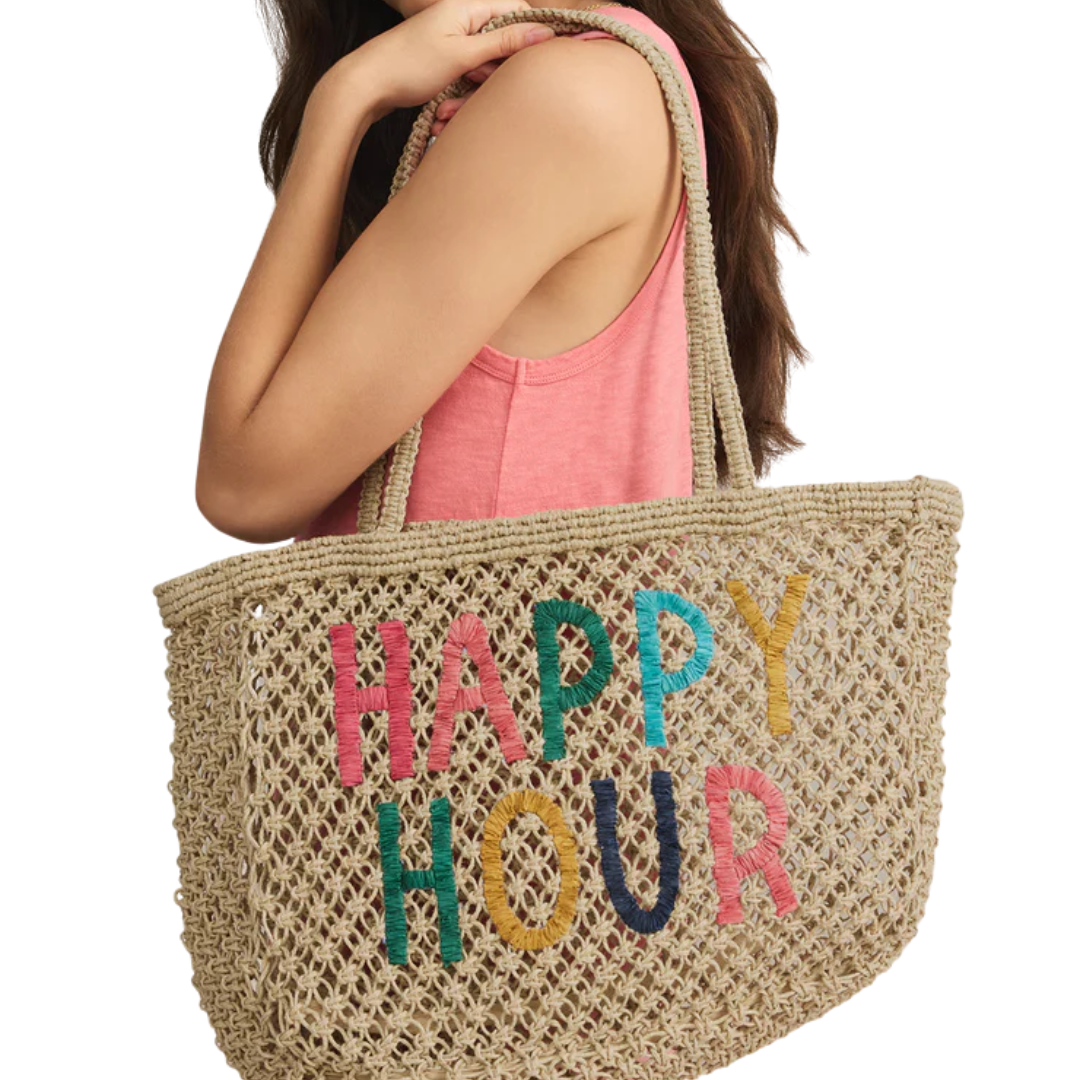 Woven Jute Tote Bag in Natural