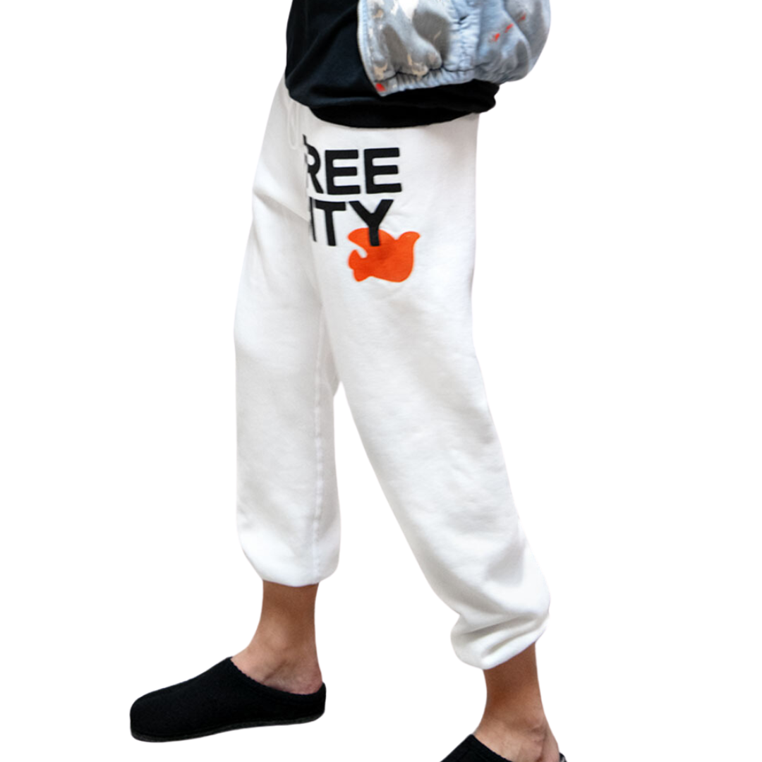 Circa'99 OG LetsGo OldSchool PolyBlend/Fluff Sweat in SuperWhite