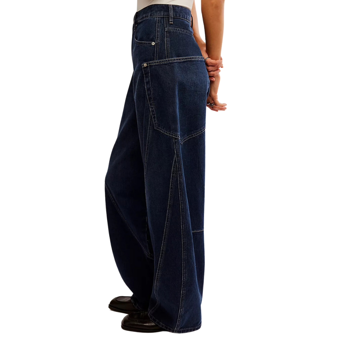 We The Free Sugar And Spice Barrel Jeans in Spooky Blue