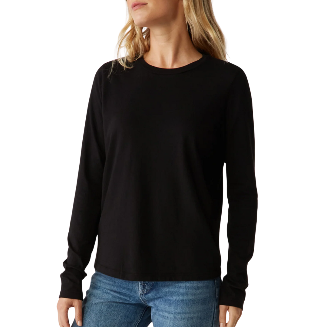 Clarissa Long Sleeve Tee in Black