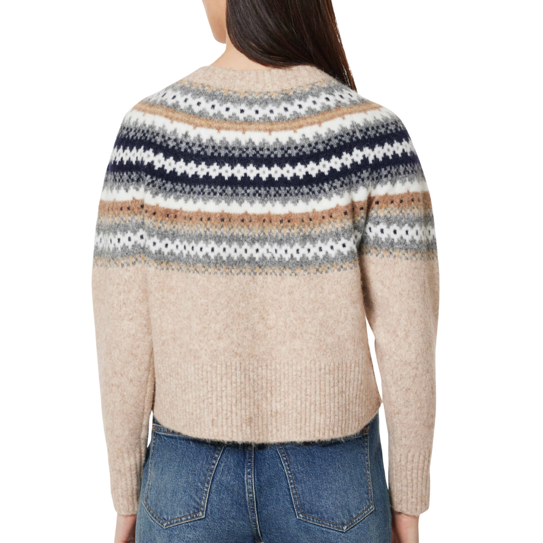 Faire Isle Cardigan in Brown