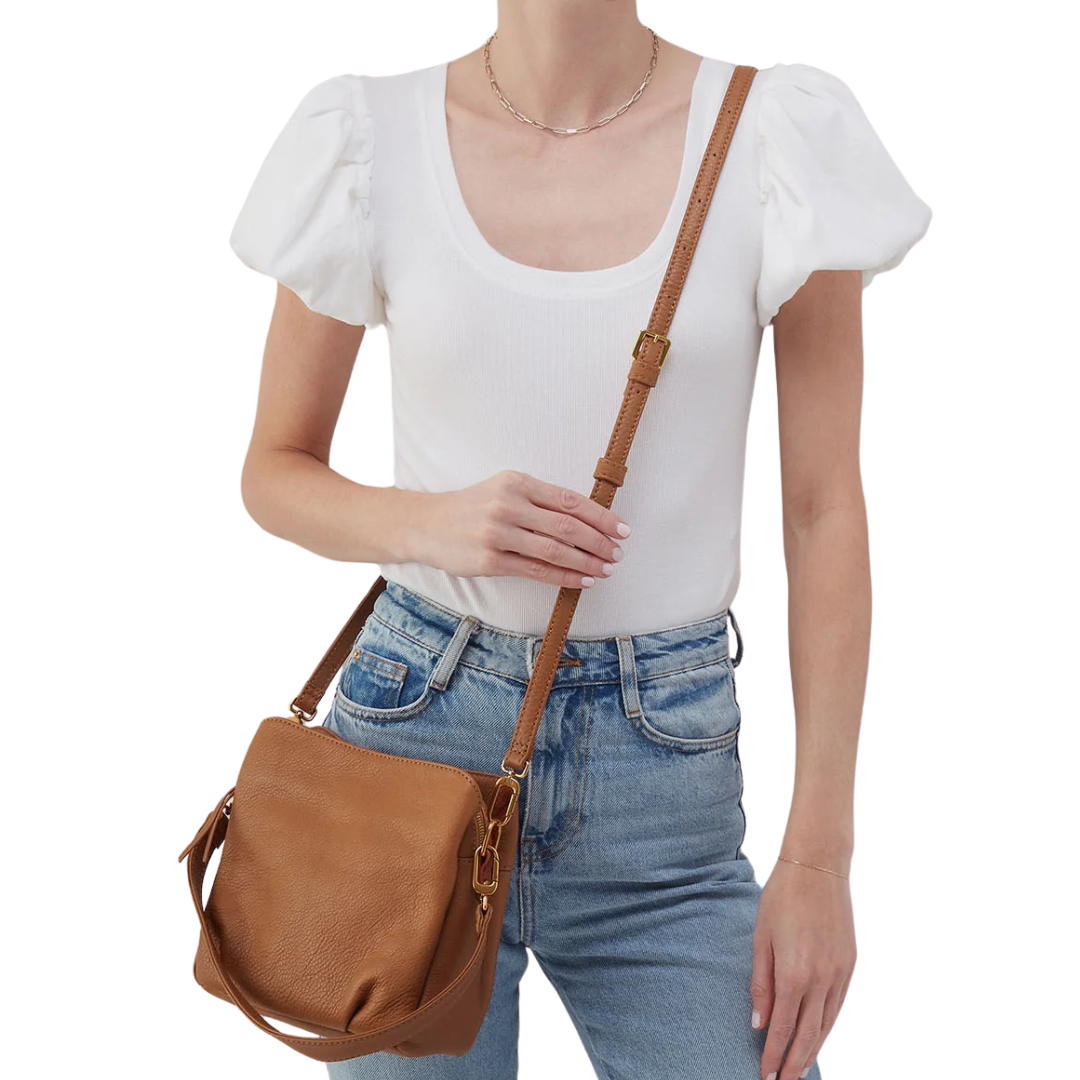 Starr Convertible Shoulder Bag in Warm Honey