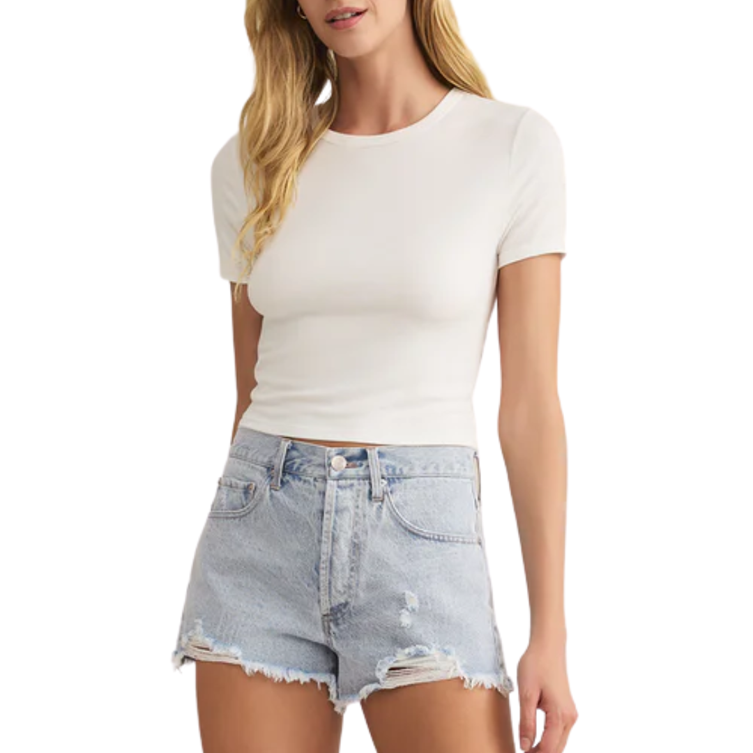 Classic Hi Rise Denim Short in Faded Indigo
