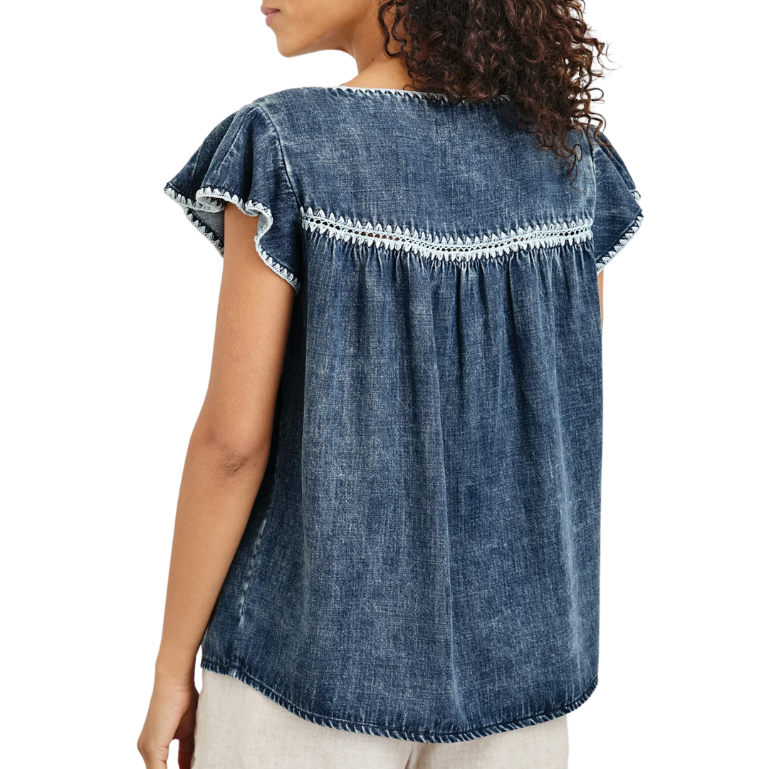 Tafia Top in Classic Blue