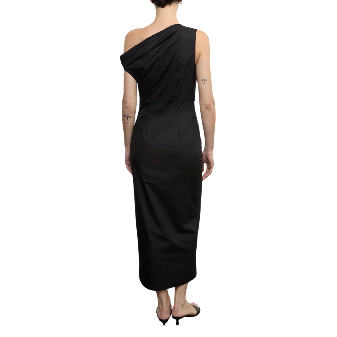 Poplin Sculptured Dress Black