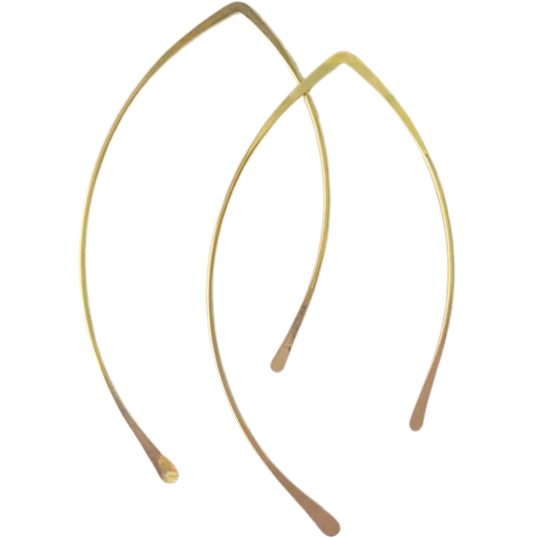 Curving Threader Hoops in Gold