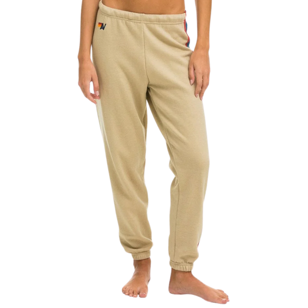 5 Stripe Sweatpants in Sand