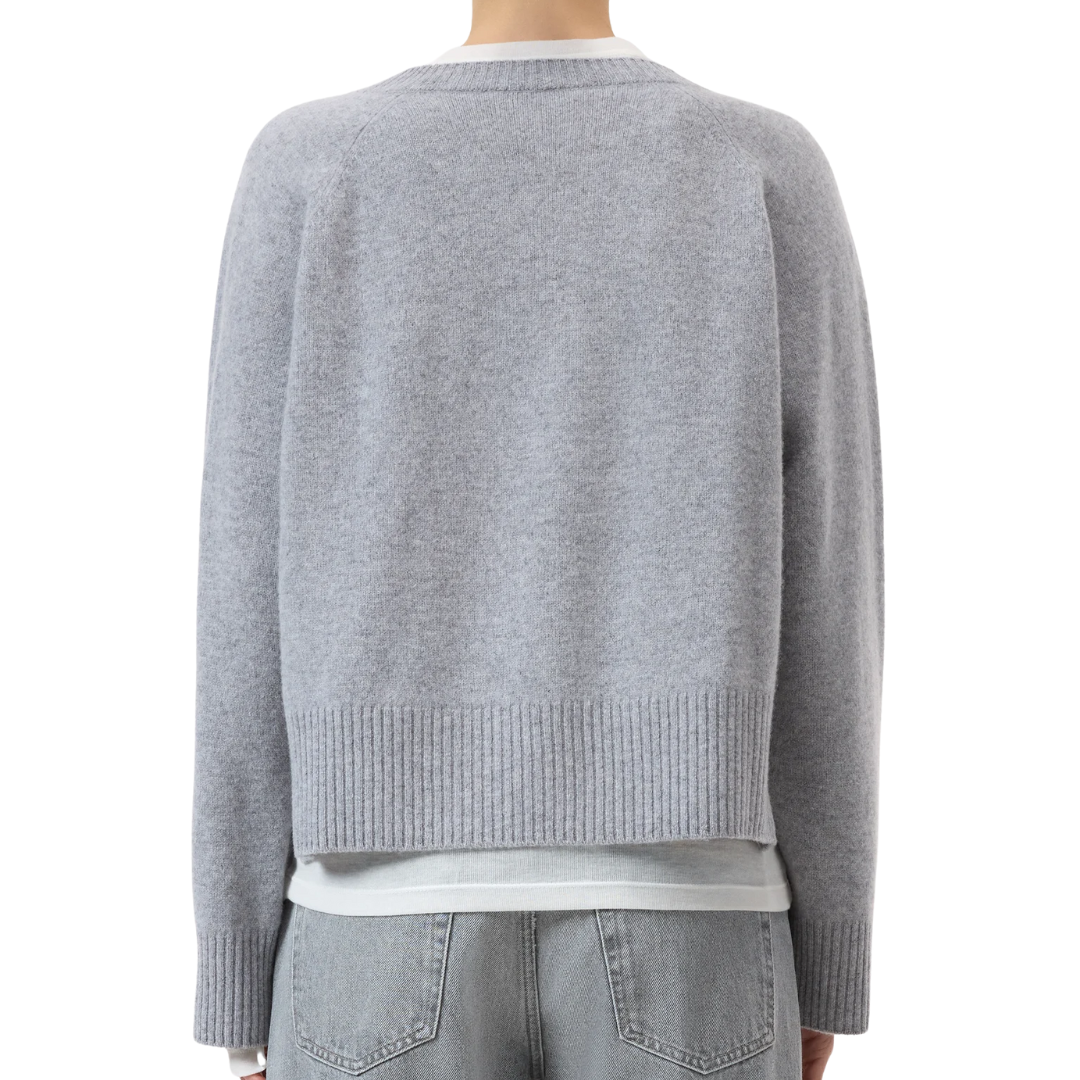 Wool Jumper in Light Grey Melange