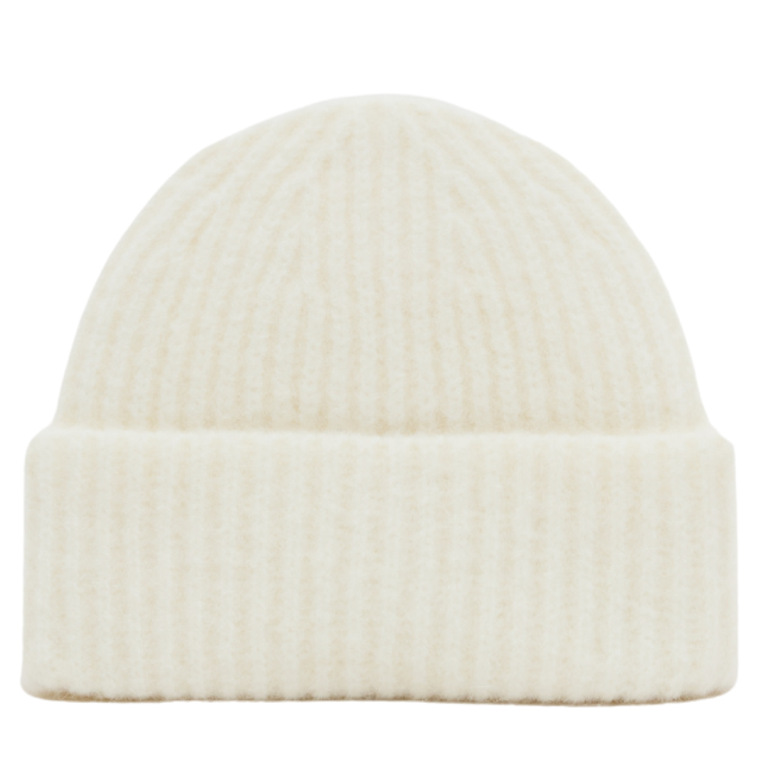 Knitted Hat in Ecru