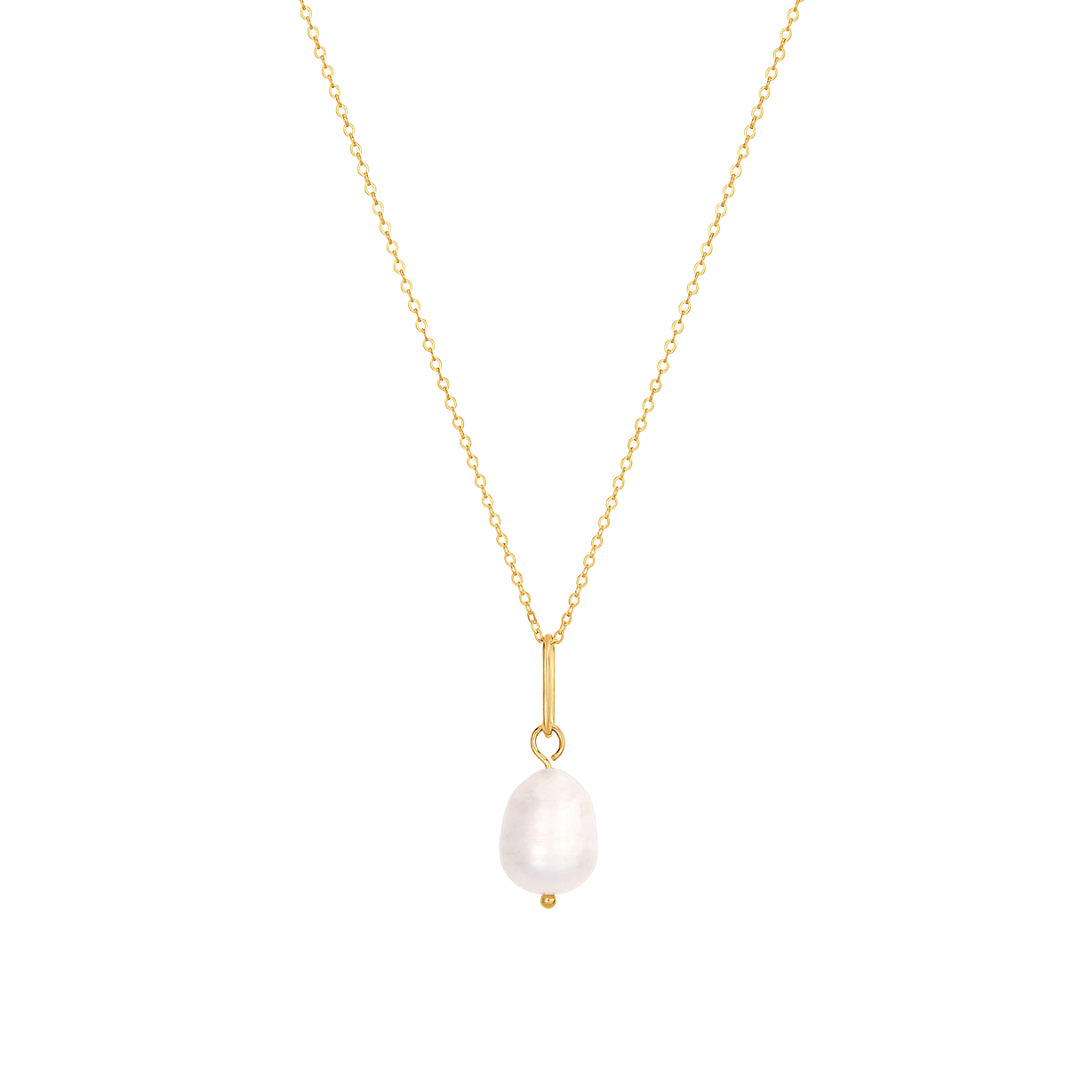 Colette Pearl Charm in 14k Gold Plated