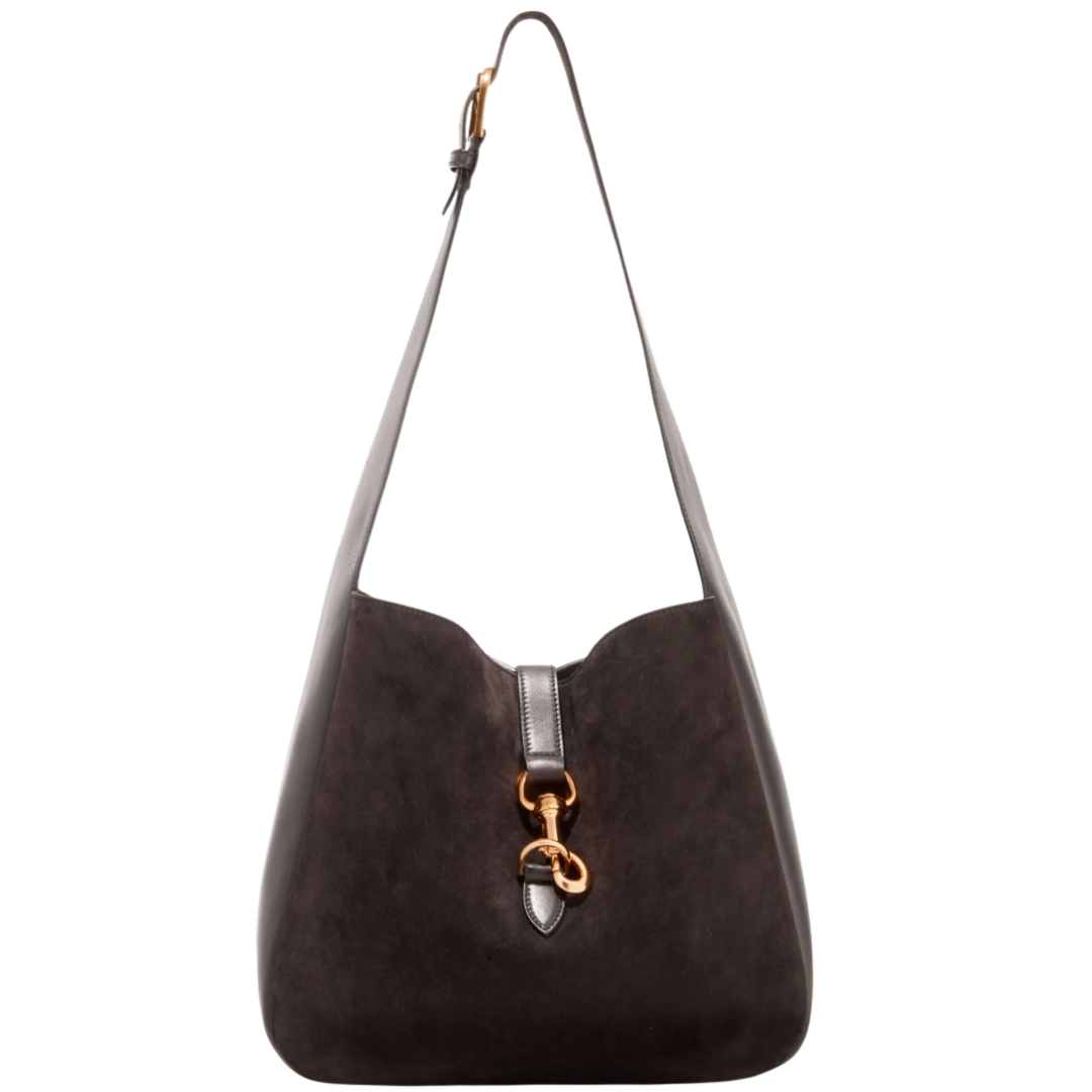 Anita Suede Bag in Espresso