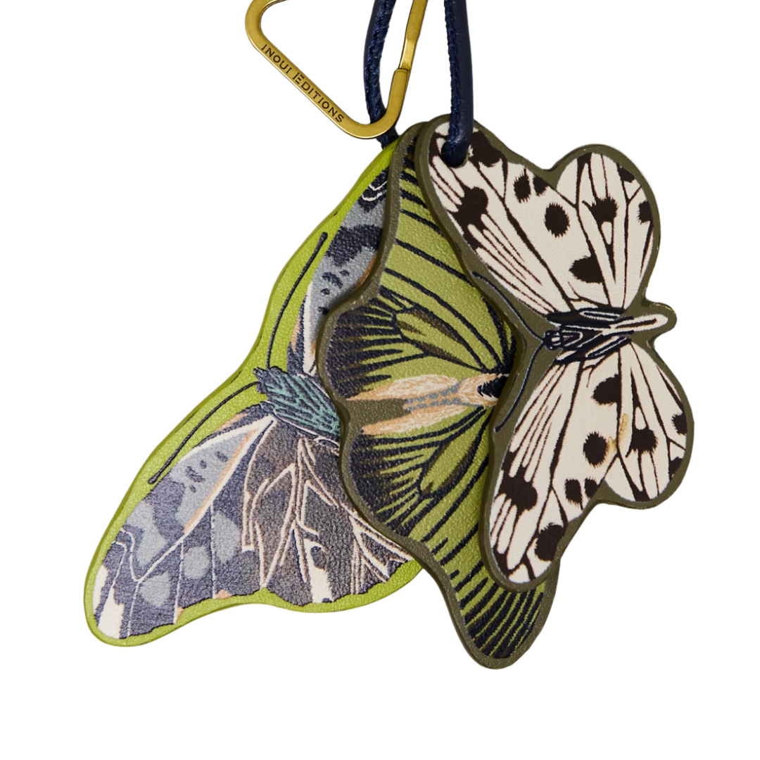 Papillons Keychain in Khaki