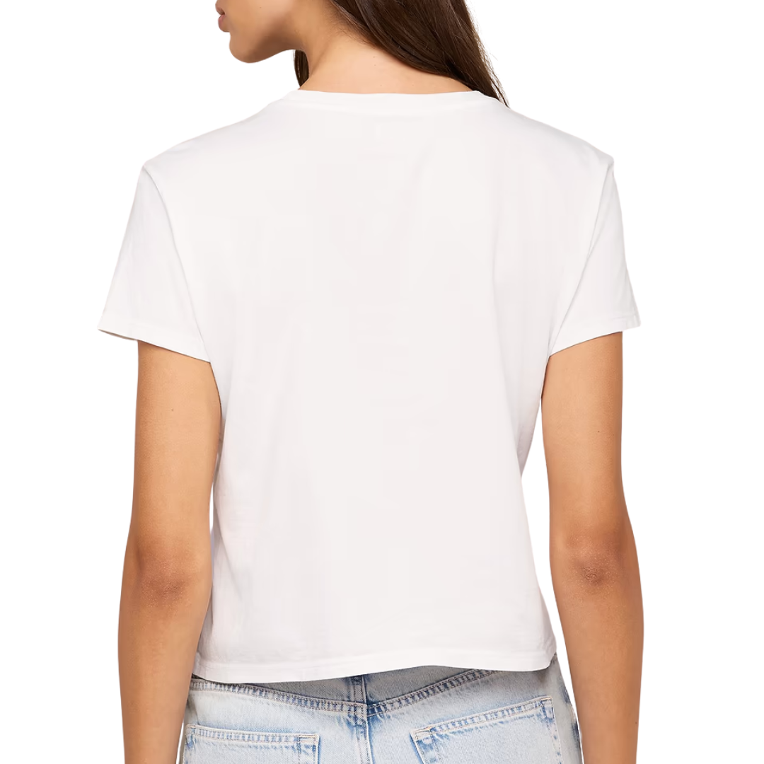 Aileen Cotton Crewneck Tee in White