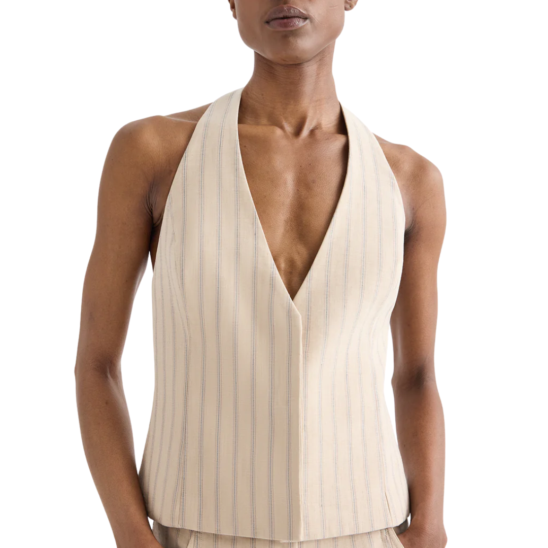 Keelyn Vest in Ecru Multi