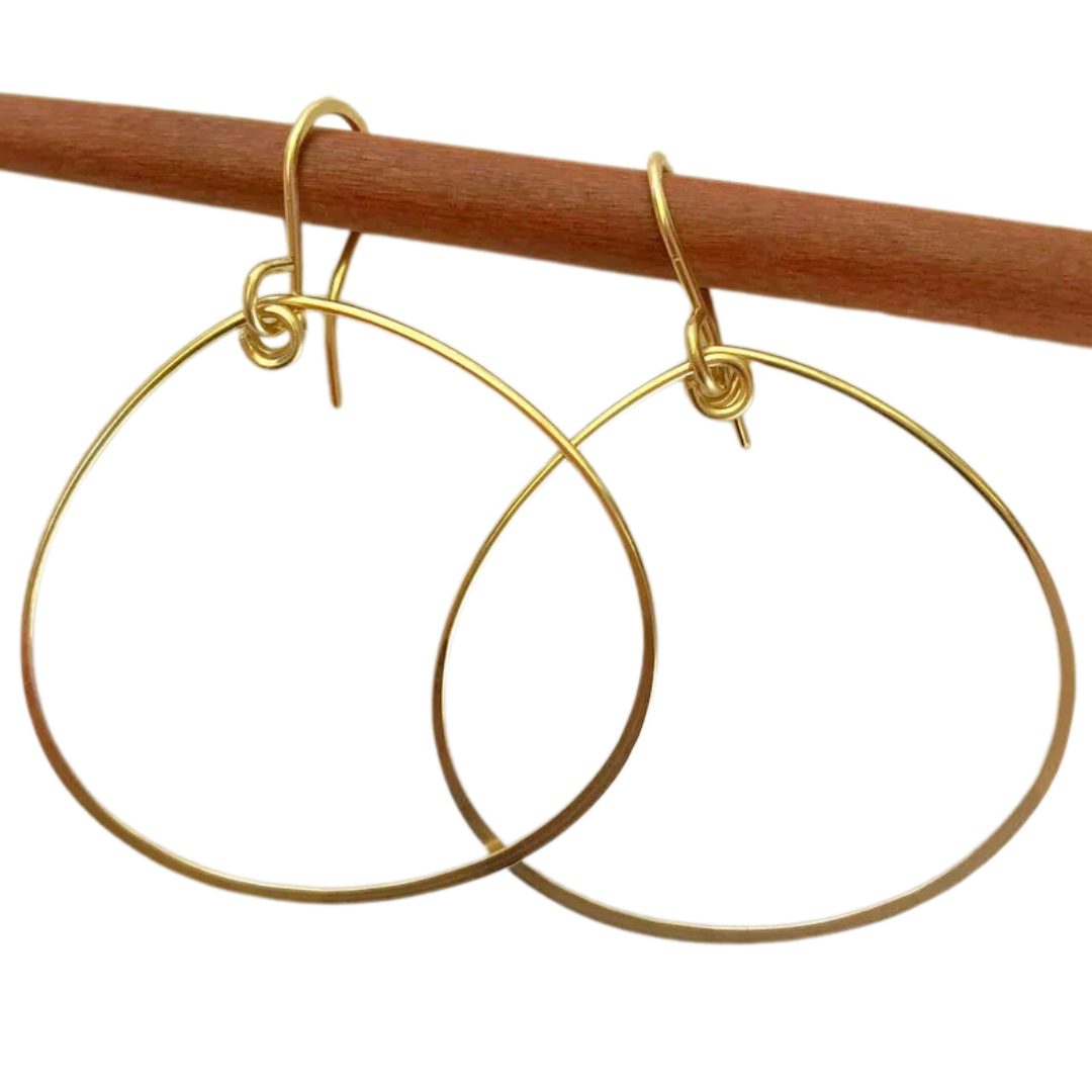 Petal Hoops in Gold