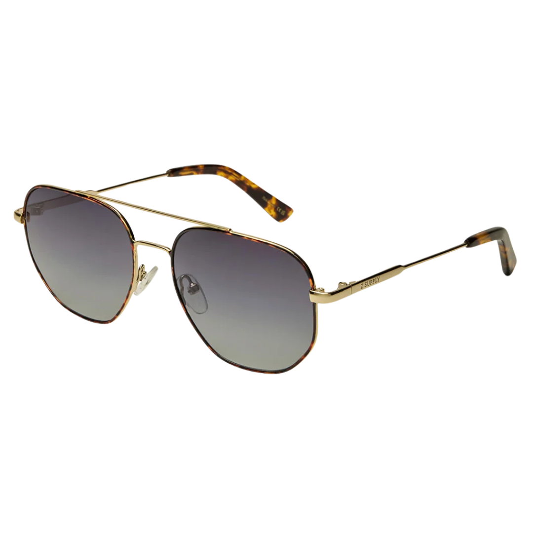 Highway Polarized Sunglasses in Tort Gold - Gradient