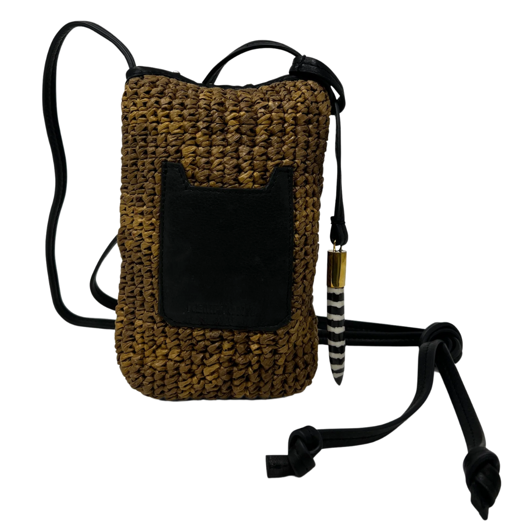Mini Sling Phone Crossbody in Glazed Raffia