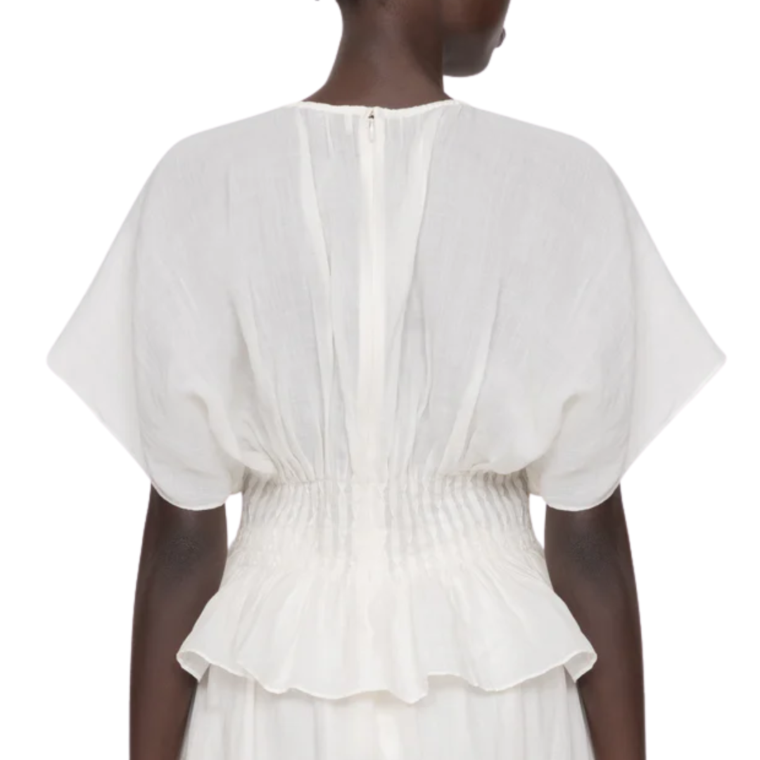 Violet Top in White