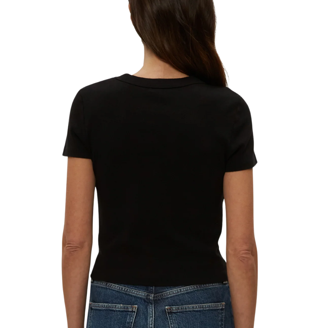 Mimi Crop Tee in Black
