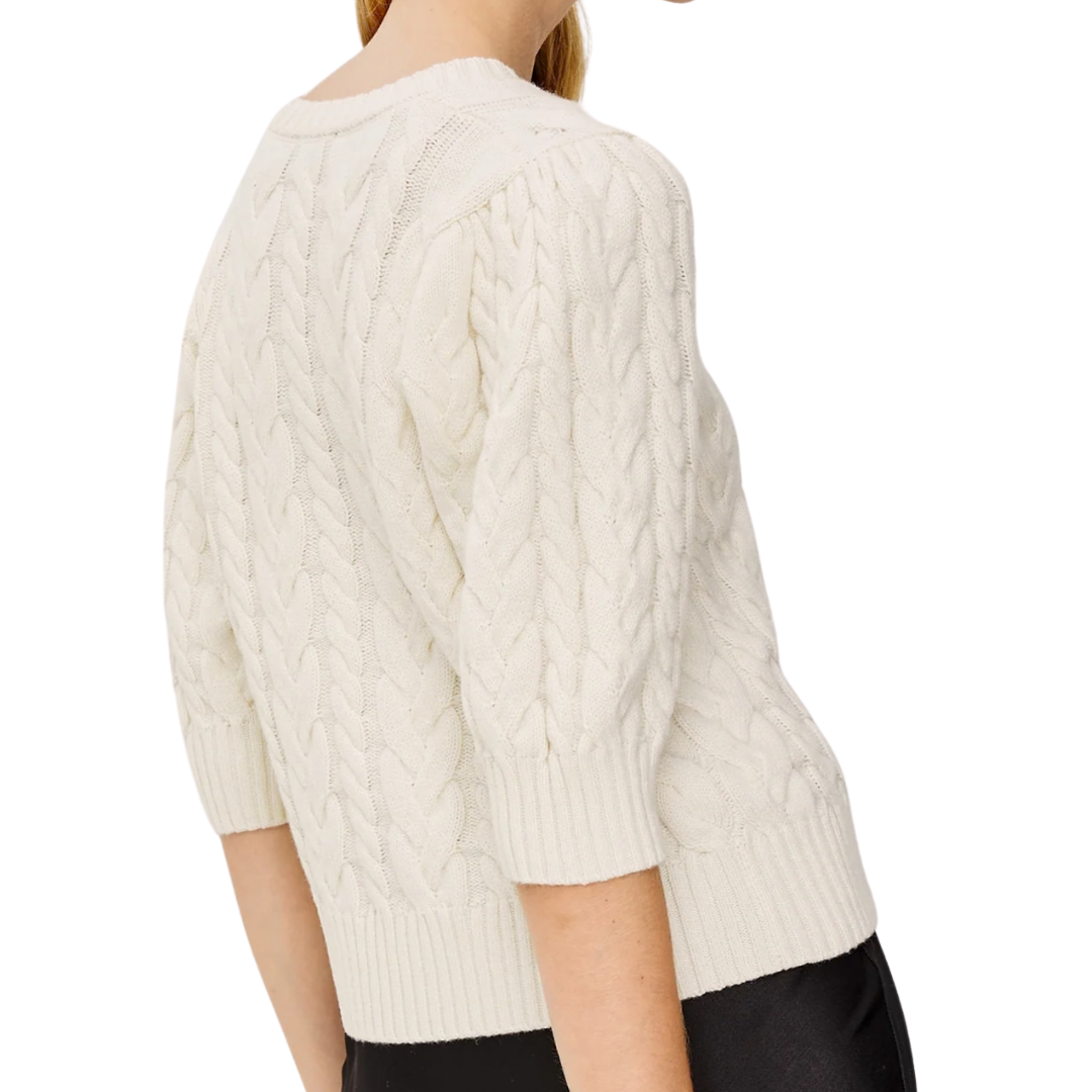 Clarissa Sweater in Ivory Cables