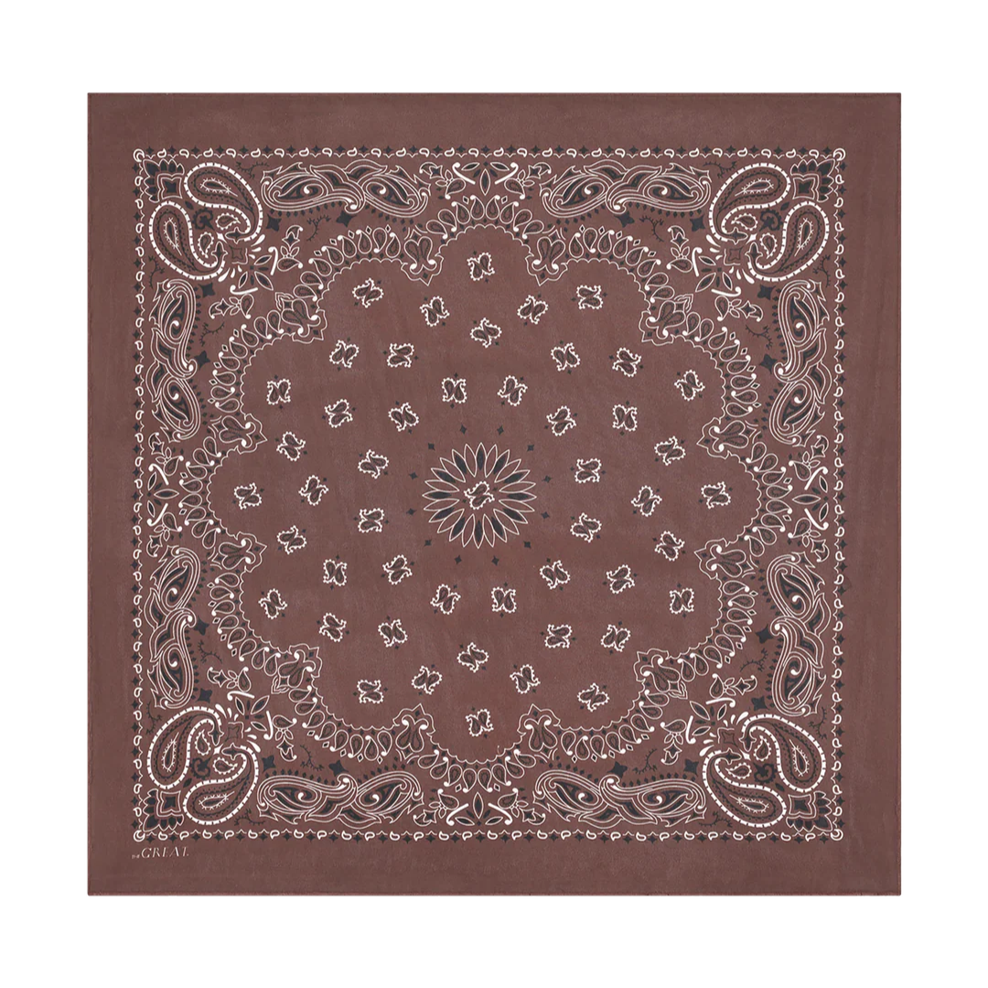 Silk Bandana in Chocolate