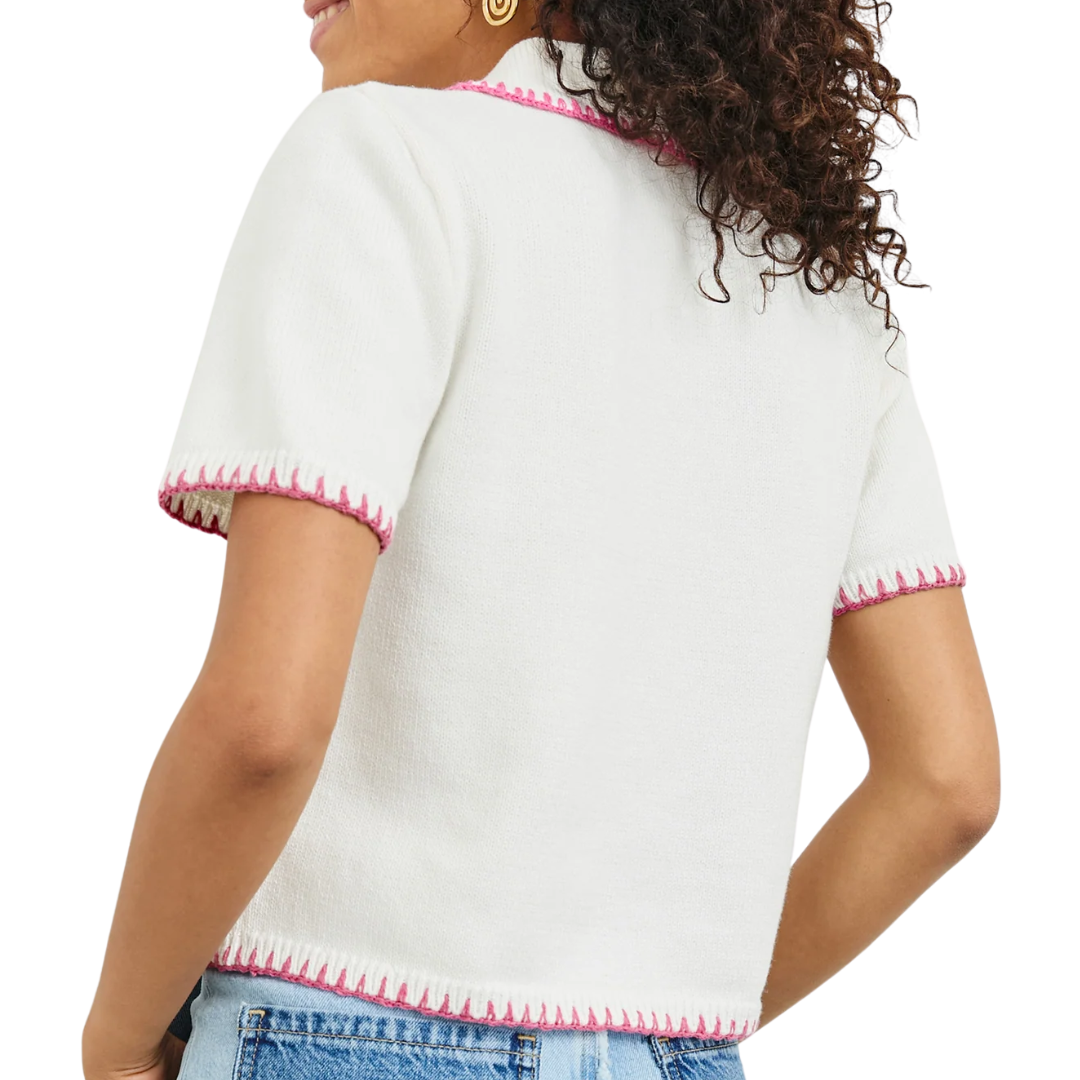 Maliah Top in Ivory Hibiscus