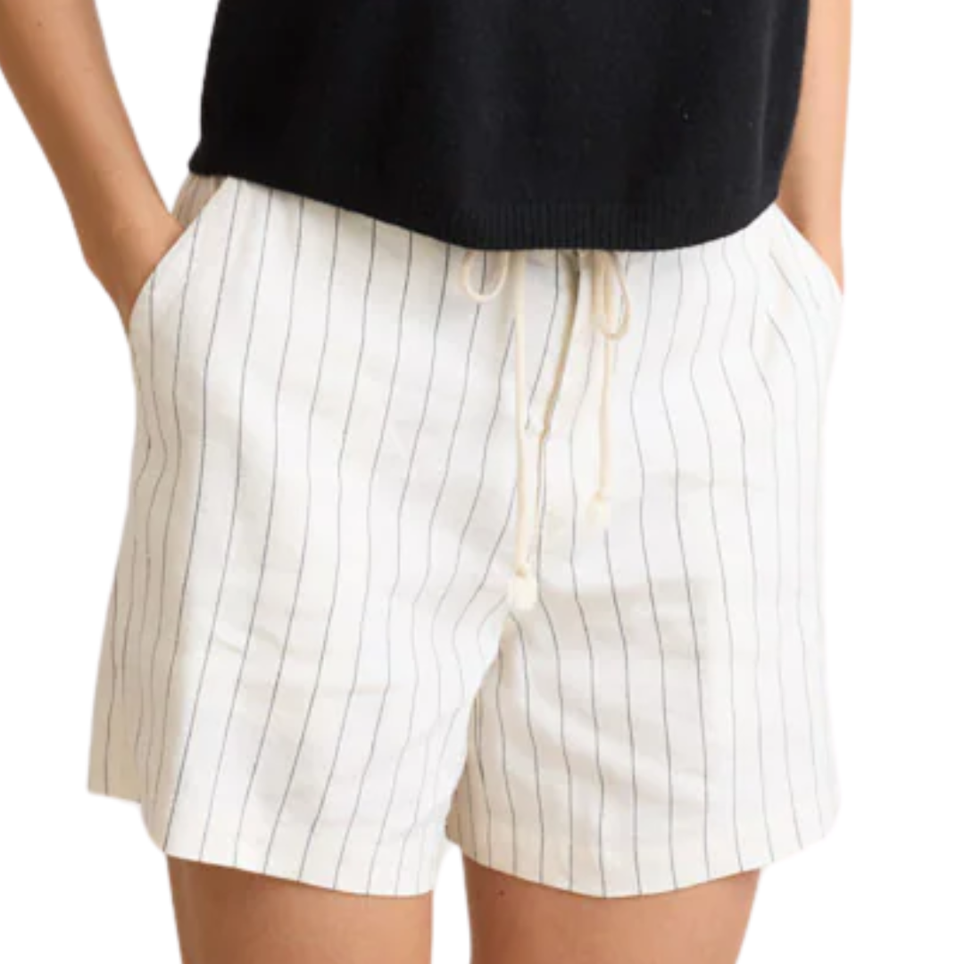 Kendall Short in Ivory Stripe