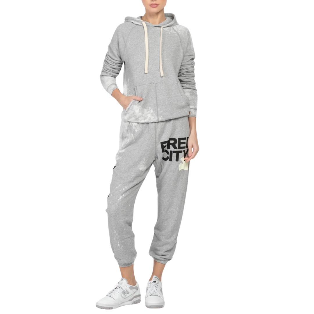 Bleachout Shrunken Hoodie in Heatherbleachout