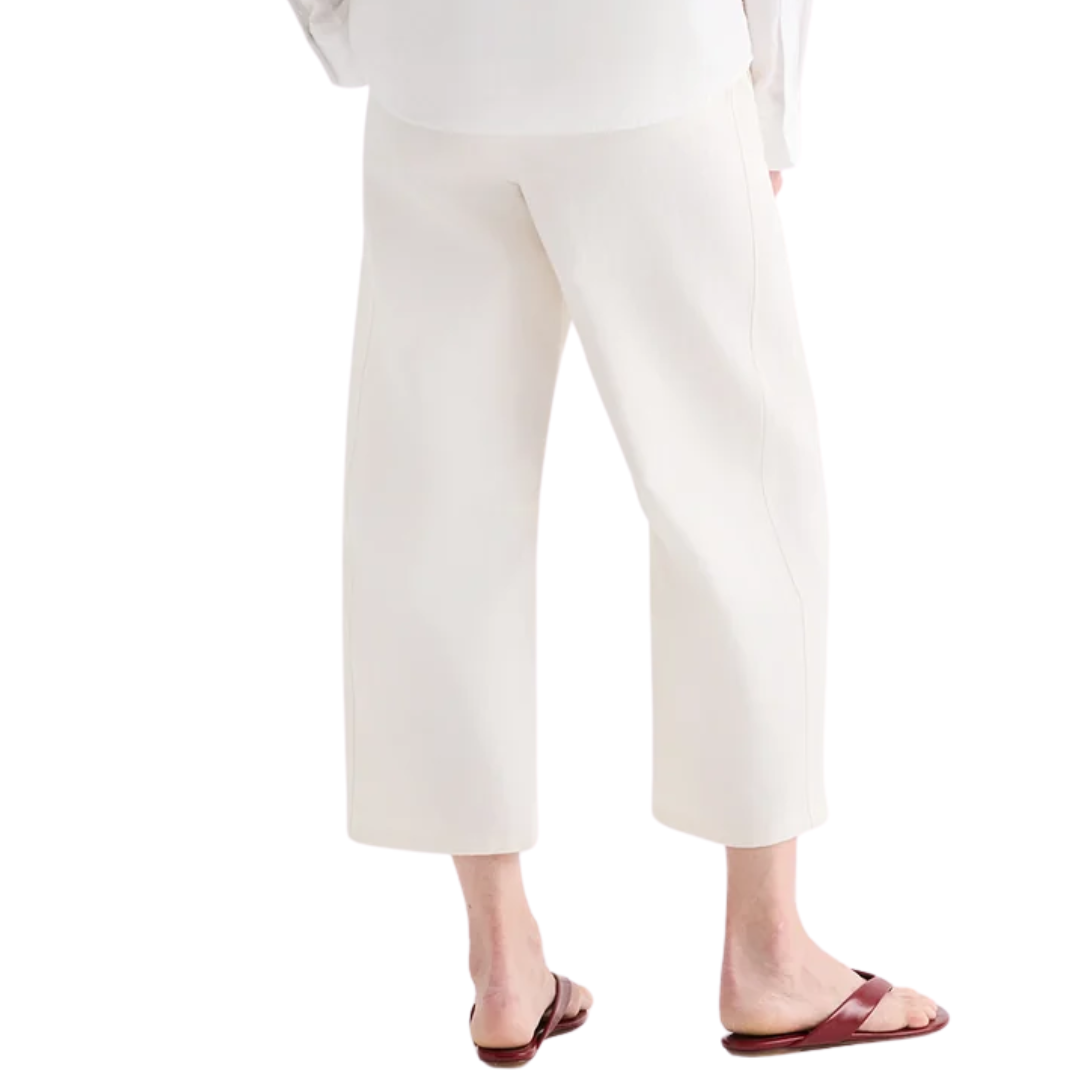 Slouchy BF Trouser in Ivory