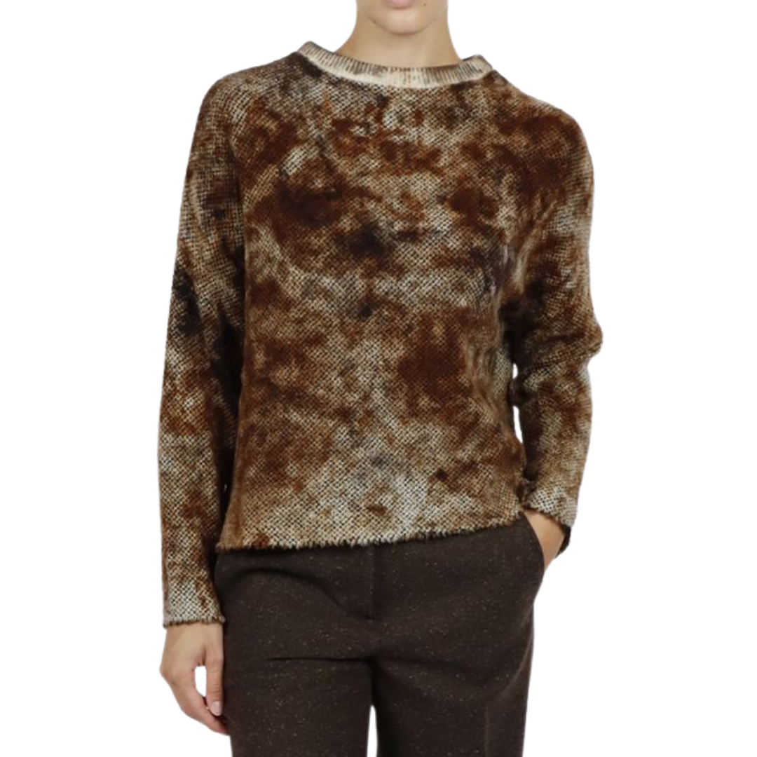 Camouflage Speckled Pullover in Antilope