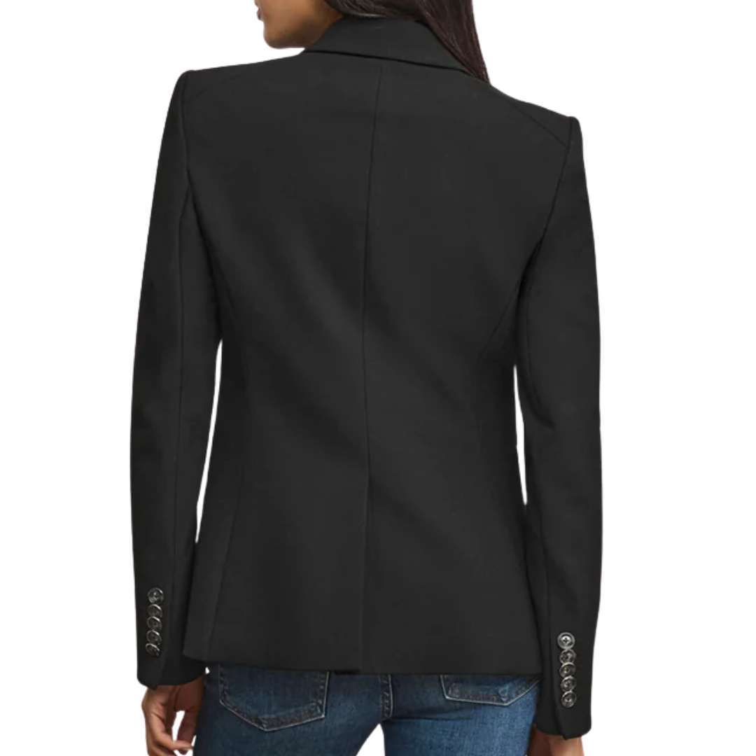 Miller Single-Breasted Dickey Jacket in Black