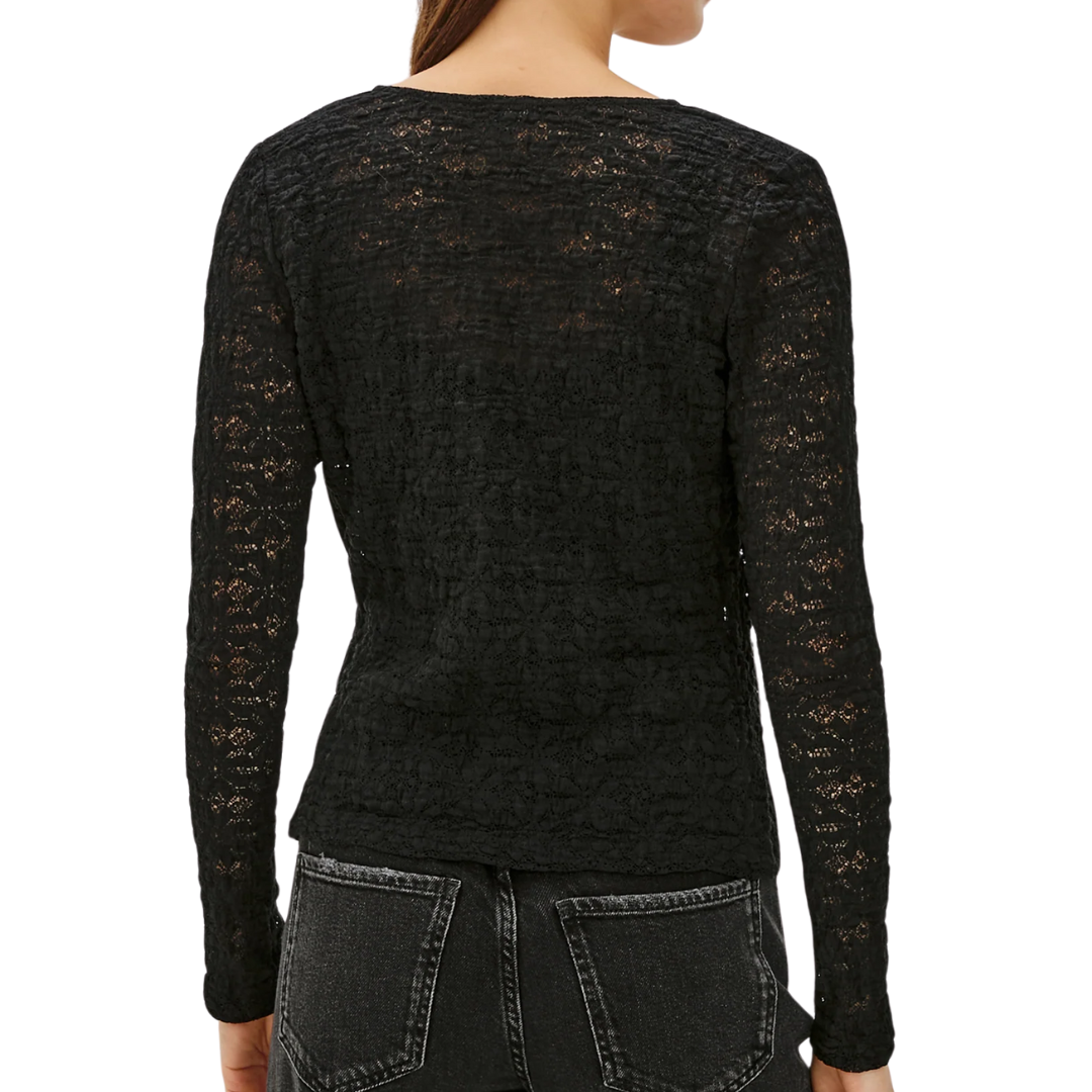 Cyrah Top in Black Lace