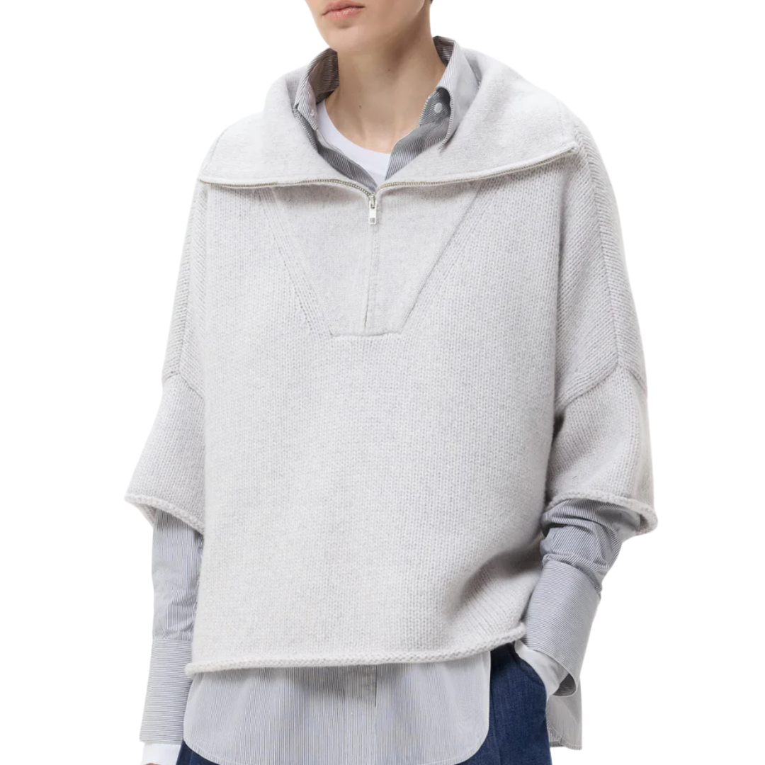 In The Morning Sweater in Light Heather Grey