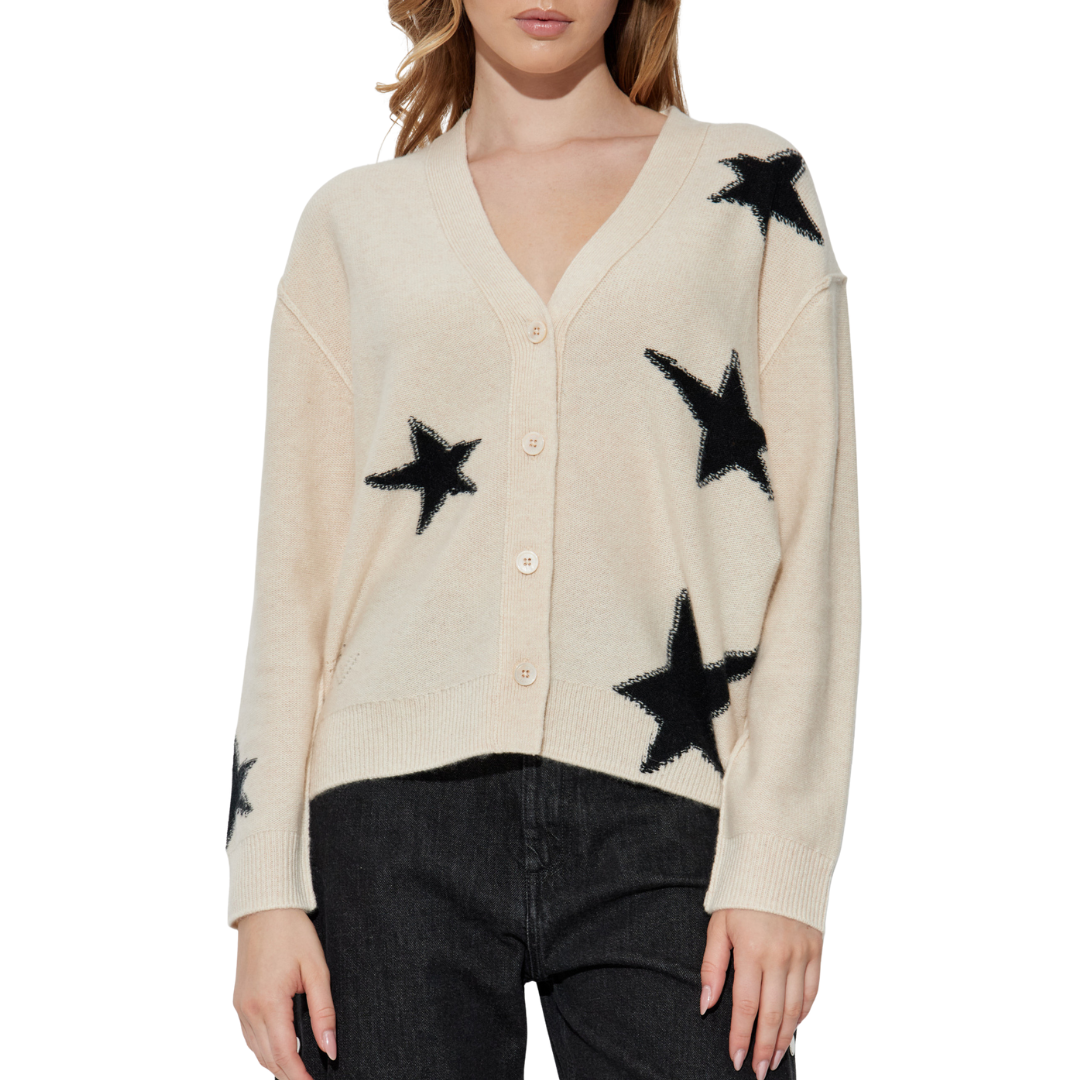Markuz Cashmere Cardigan in Ecru