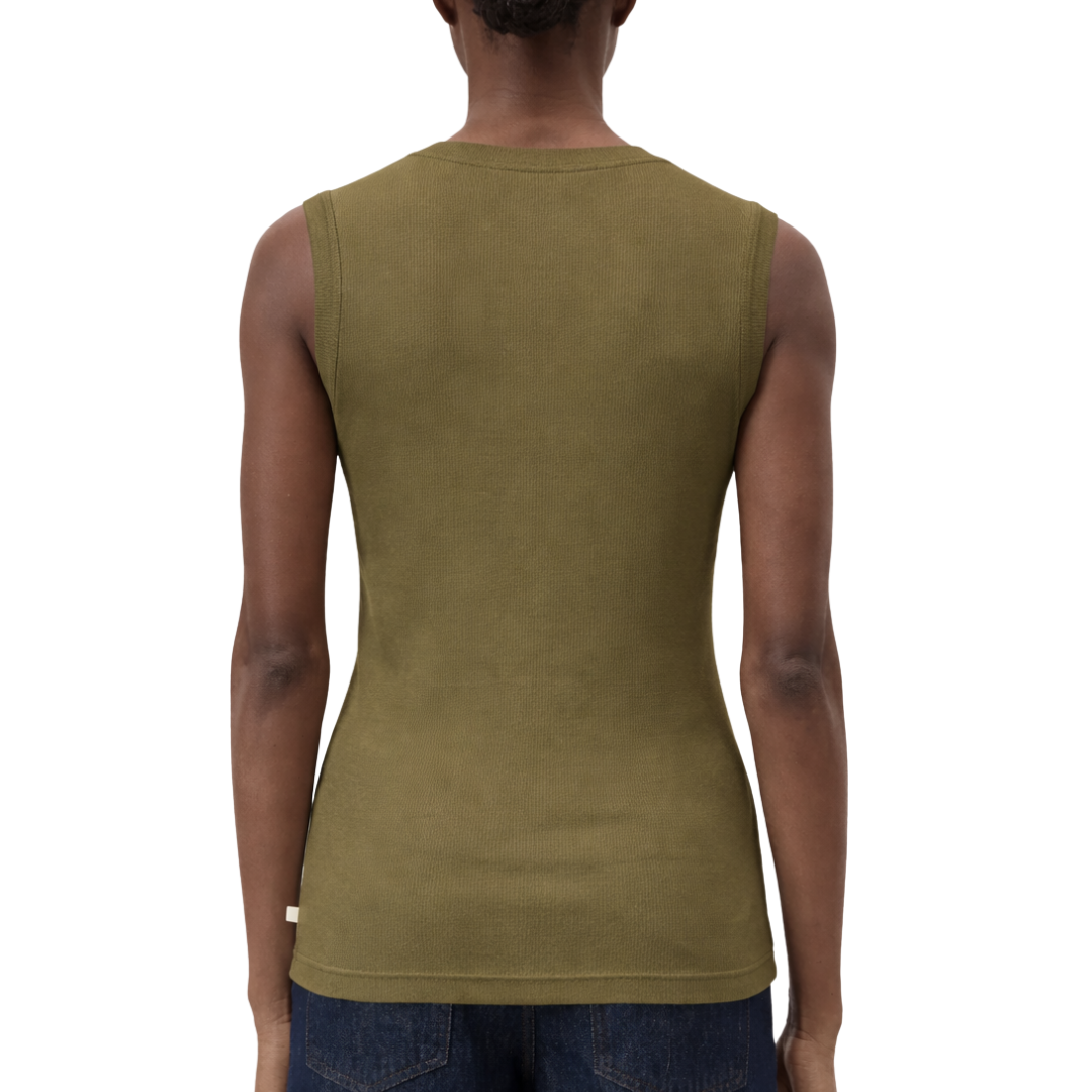 Crewneck Top in Deep Olive