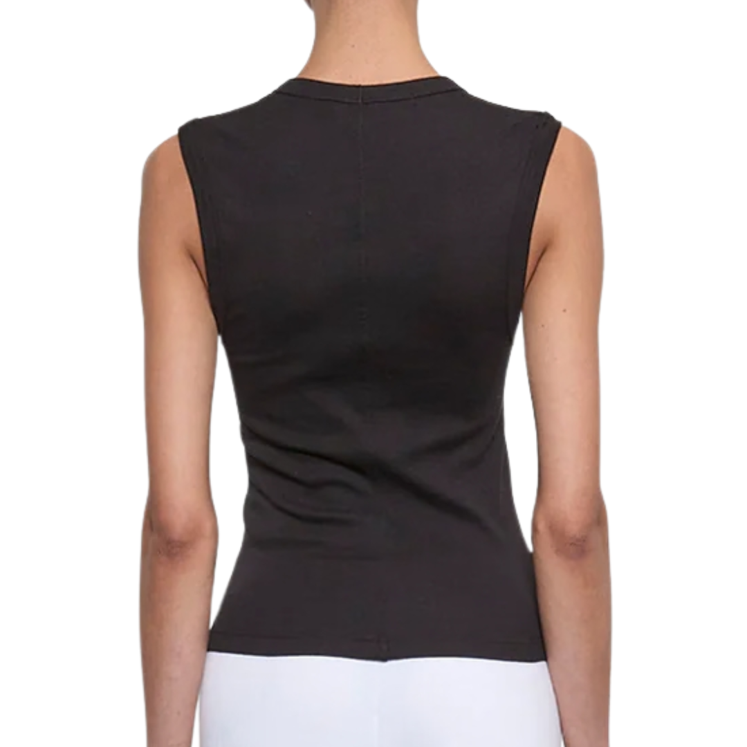 New Classic Sleeveless V in Black