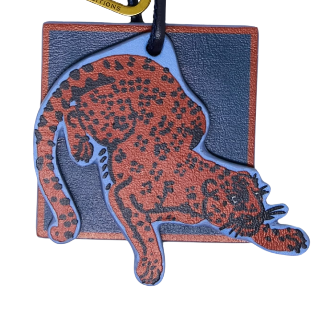 Feline Keychain in Blue